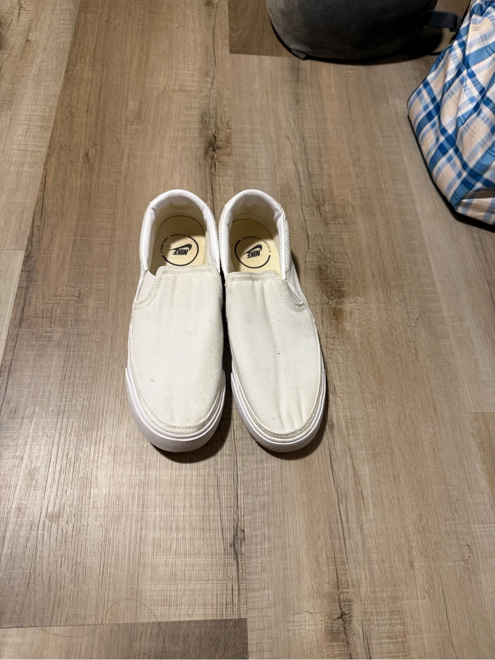 Nike White Slip-On Sneakers
